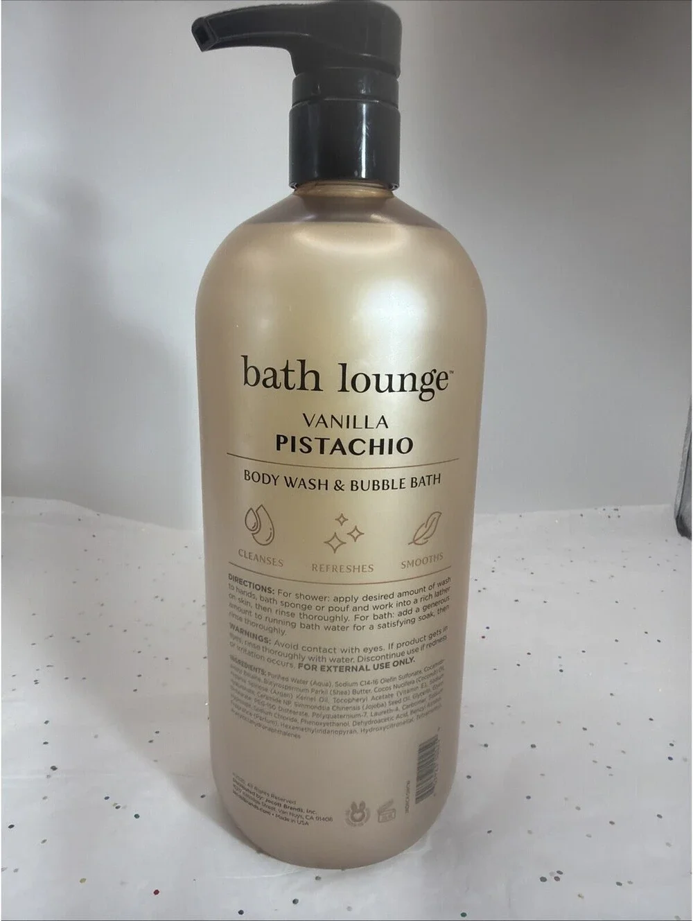 Vanilla Pistachio Body Wash & Bubble Bath 2 x 32oz Spa Scent Duo Pack